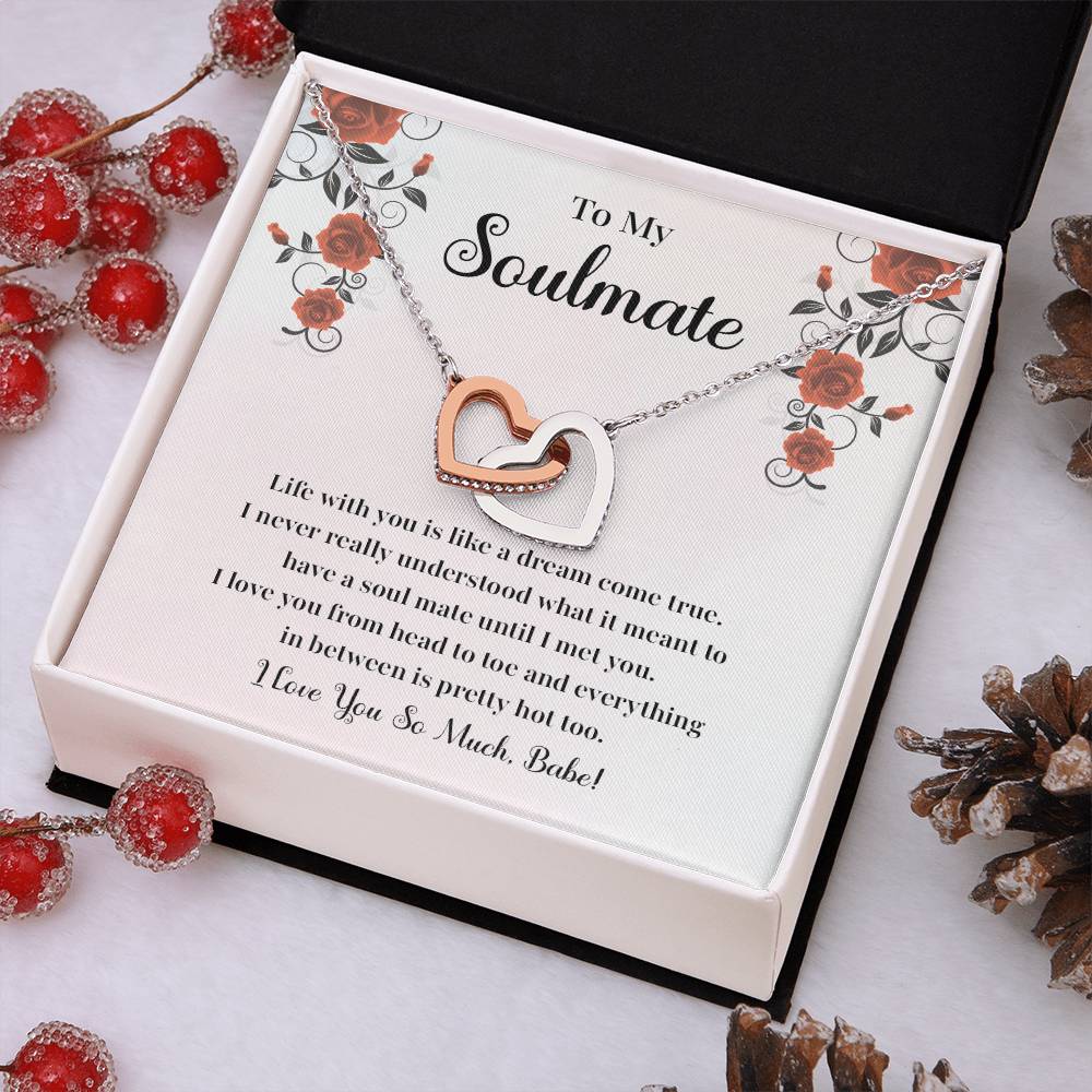 Soulmate Necklace Gift for Her with Jewelry Box