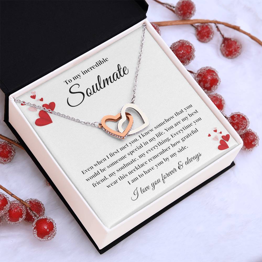 Soulmate Necklace Gift with Card and Gift Box