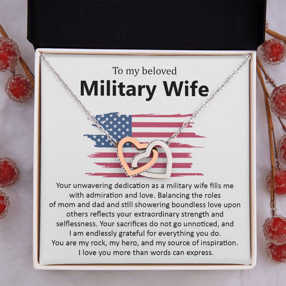 Military Wife Appreciation Gift with Message Card