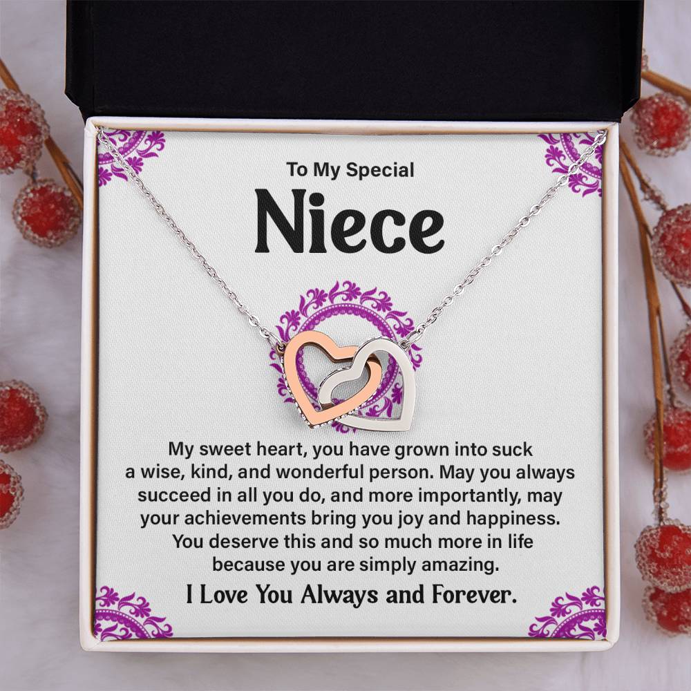 To My Special Niece Heartfelt Necklace For Love Elegant Pendant Special Gift Proud Niece Jewelry Kind Heart Pendant Love And Support Jewelry Thoughtful Gift For Niece Sentimental Pendant Sweet Jewelry