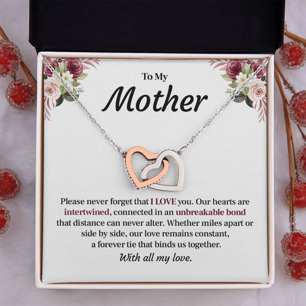 To My Mom Necklace Gift with Heartfelt Message