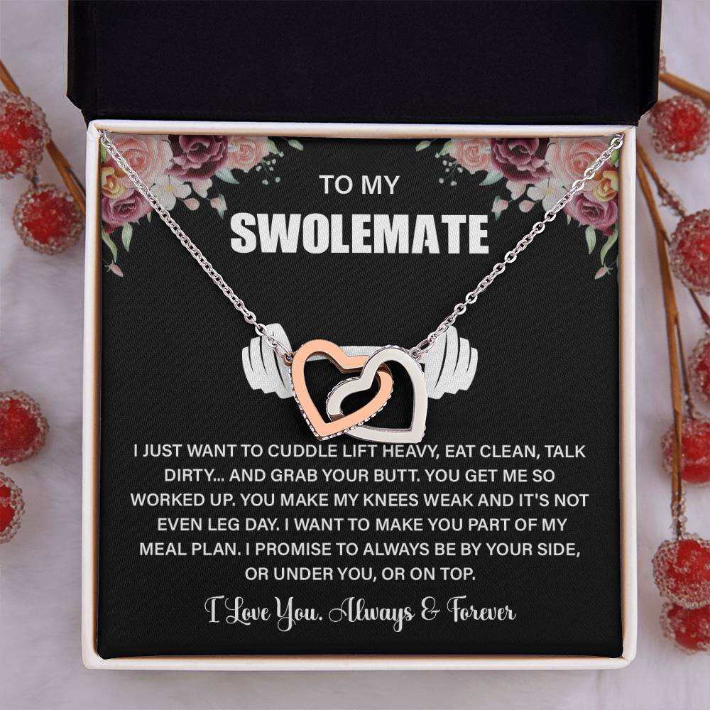 Funny Swolemate Necklace Gift with Message Card
