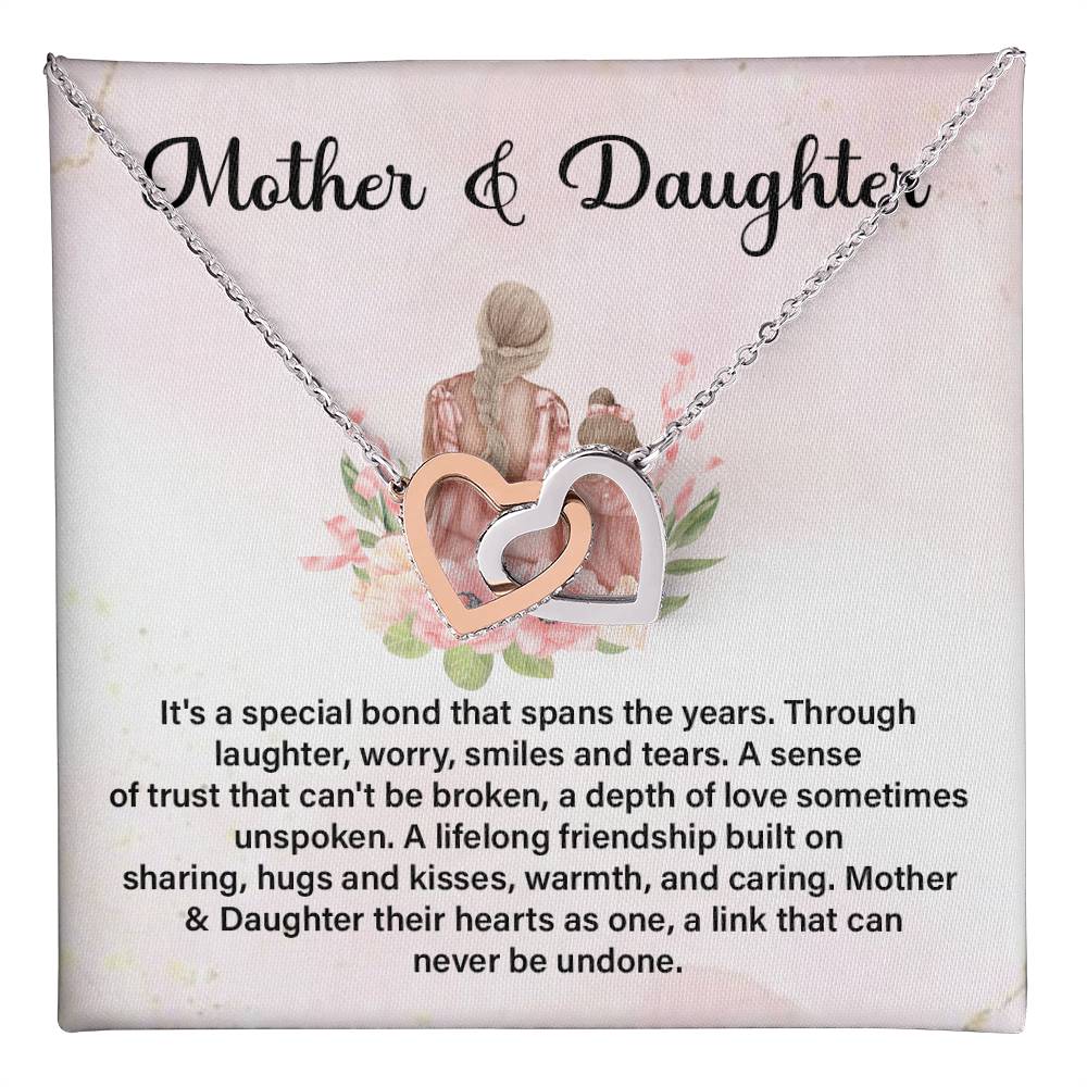 Mother Daughter Necklace with Meaningful Message