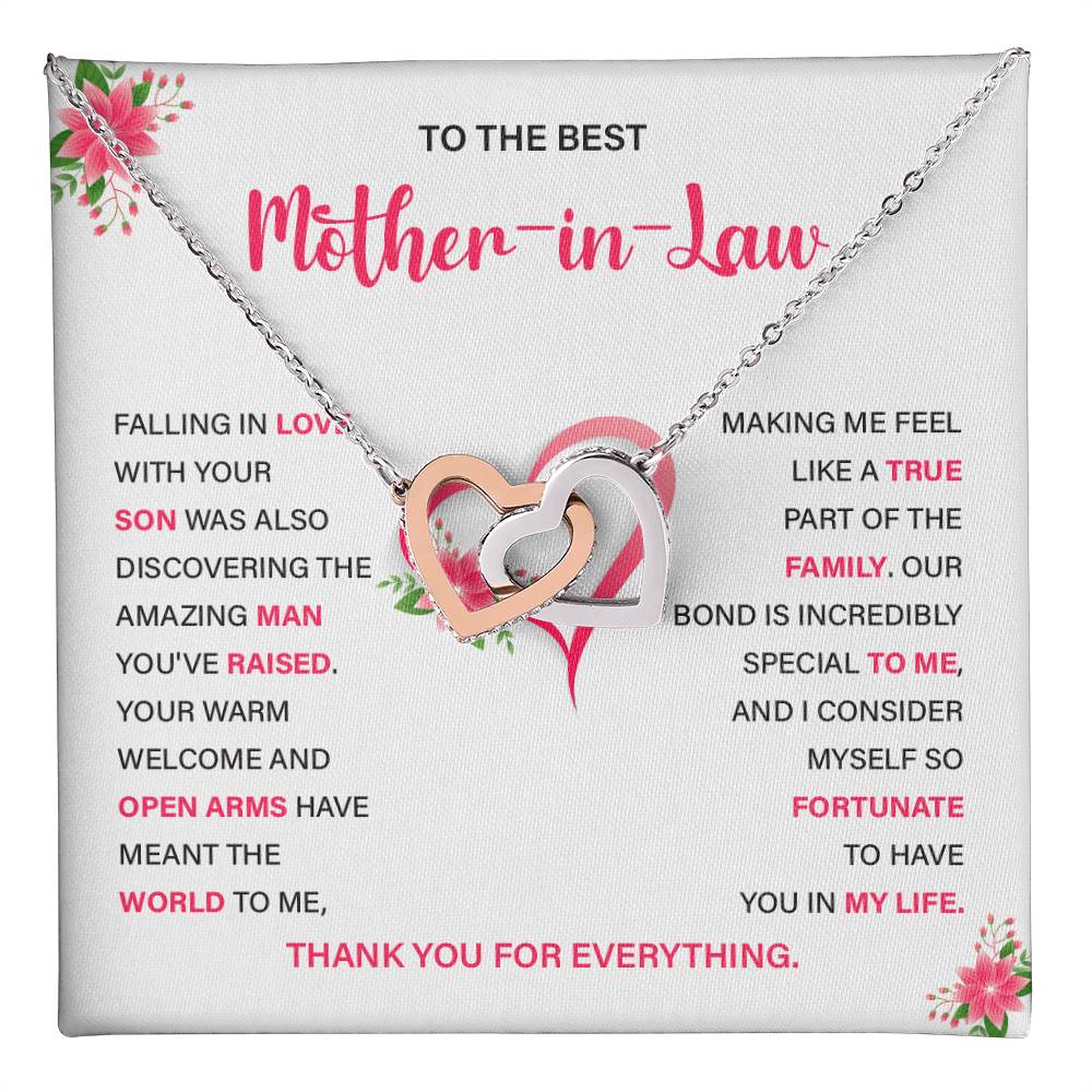 Mother-in-Law Necklace Gift from Daughter-in-Law with Card