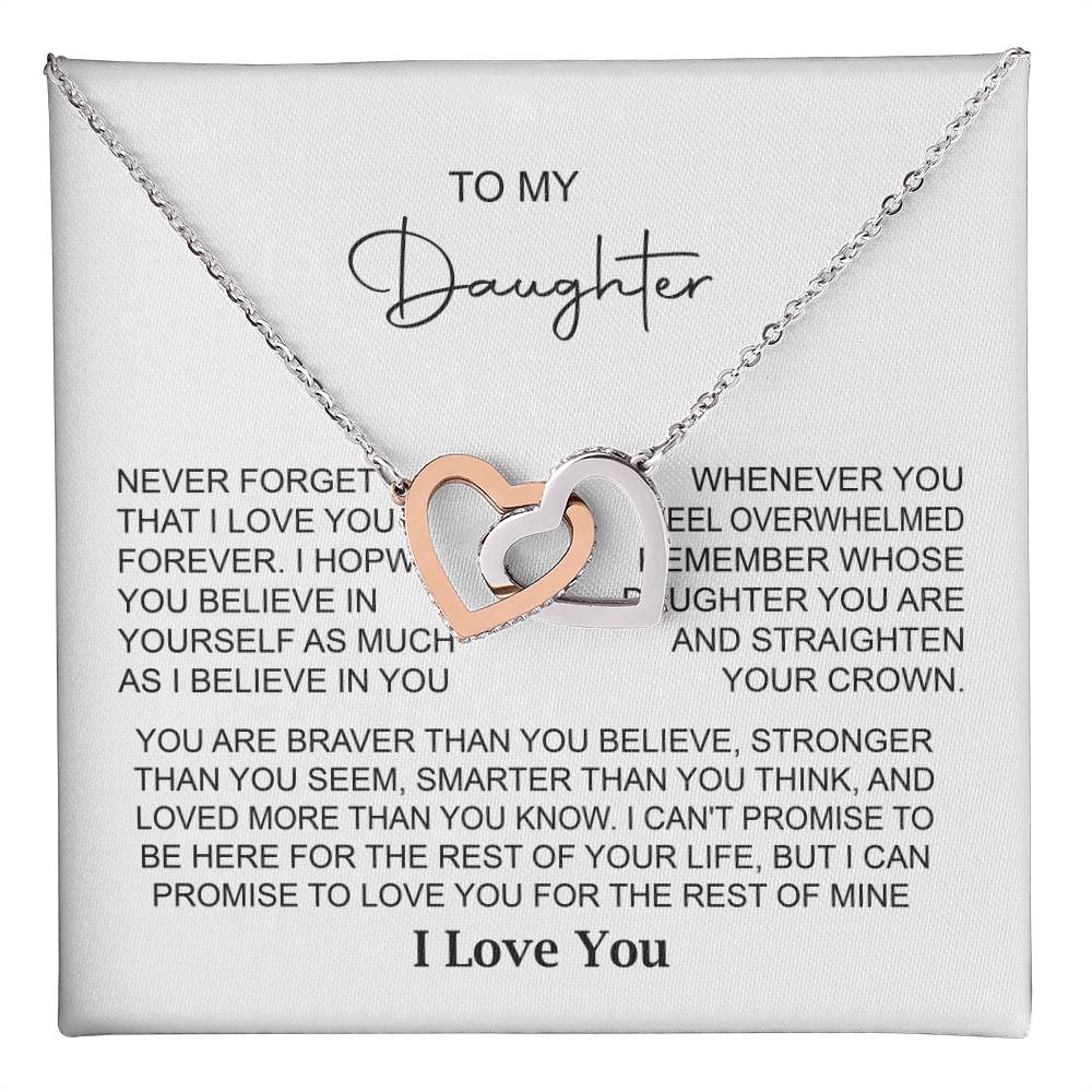Daughter Necklace Gift With Message Card