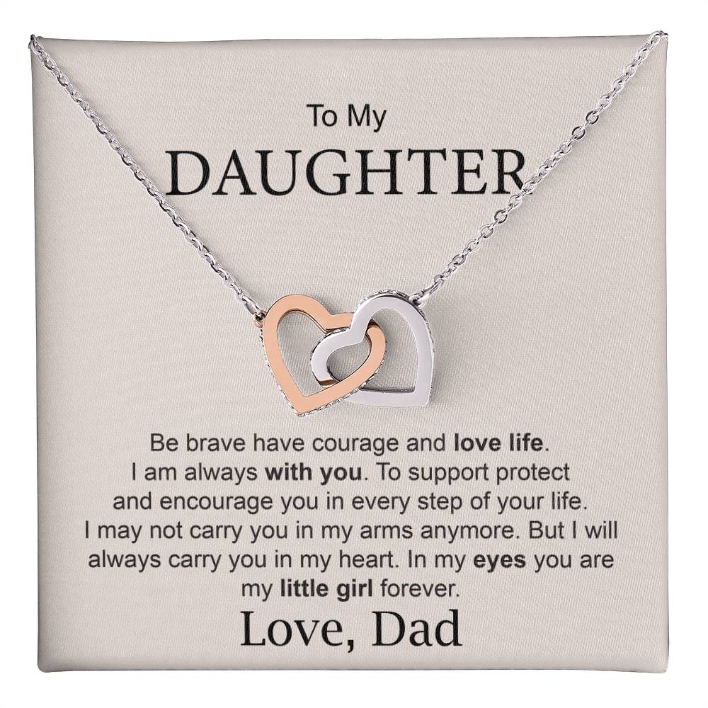 Daughter Necklace from Dad with Encouraging Message