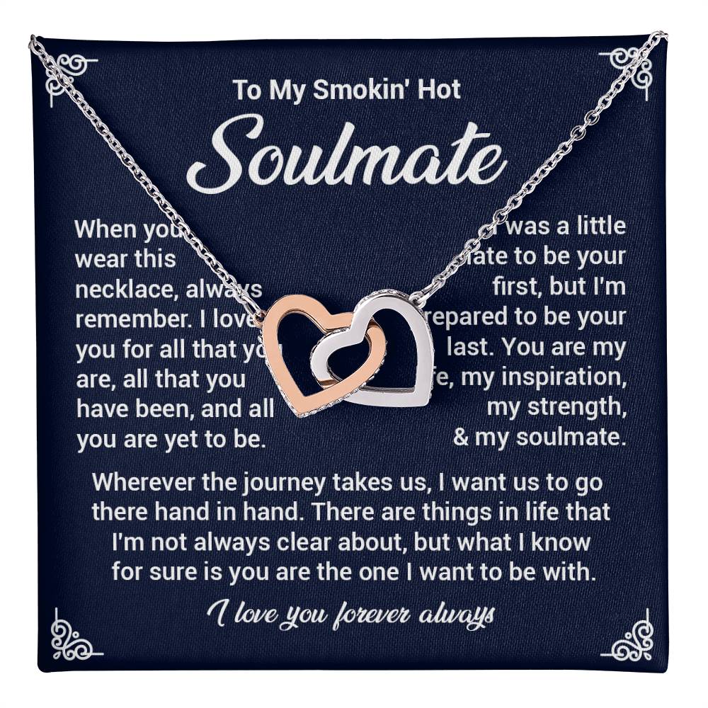 Funny Soulmate Necklace Gift for Her with Gift Box