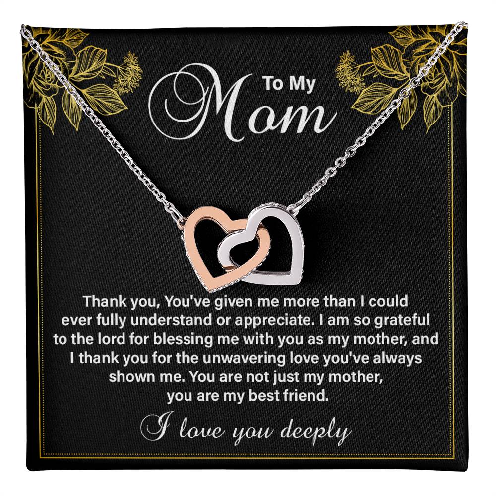 Christian Mom Necklace Gift from Son with Heartfelt Message Card