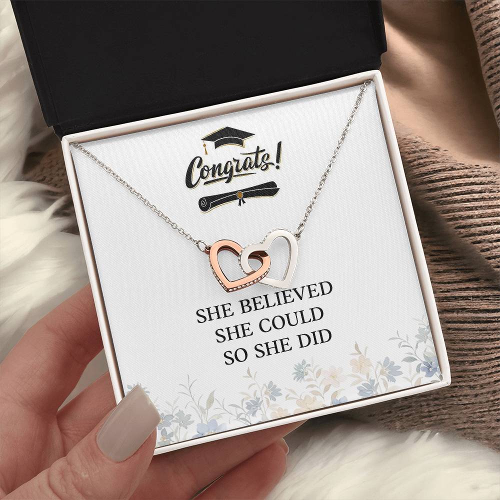 Graduation Necklace Gift – She Believed She Could