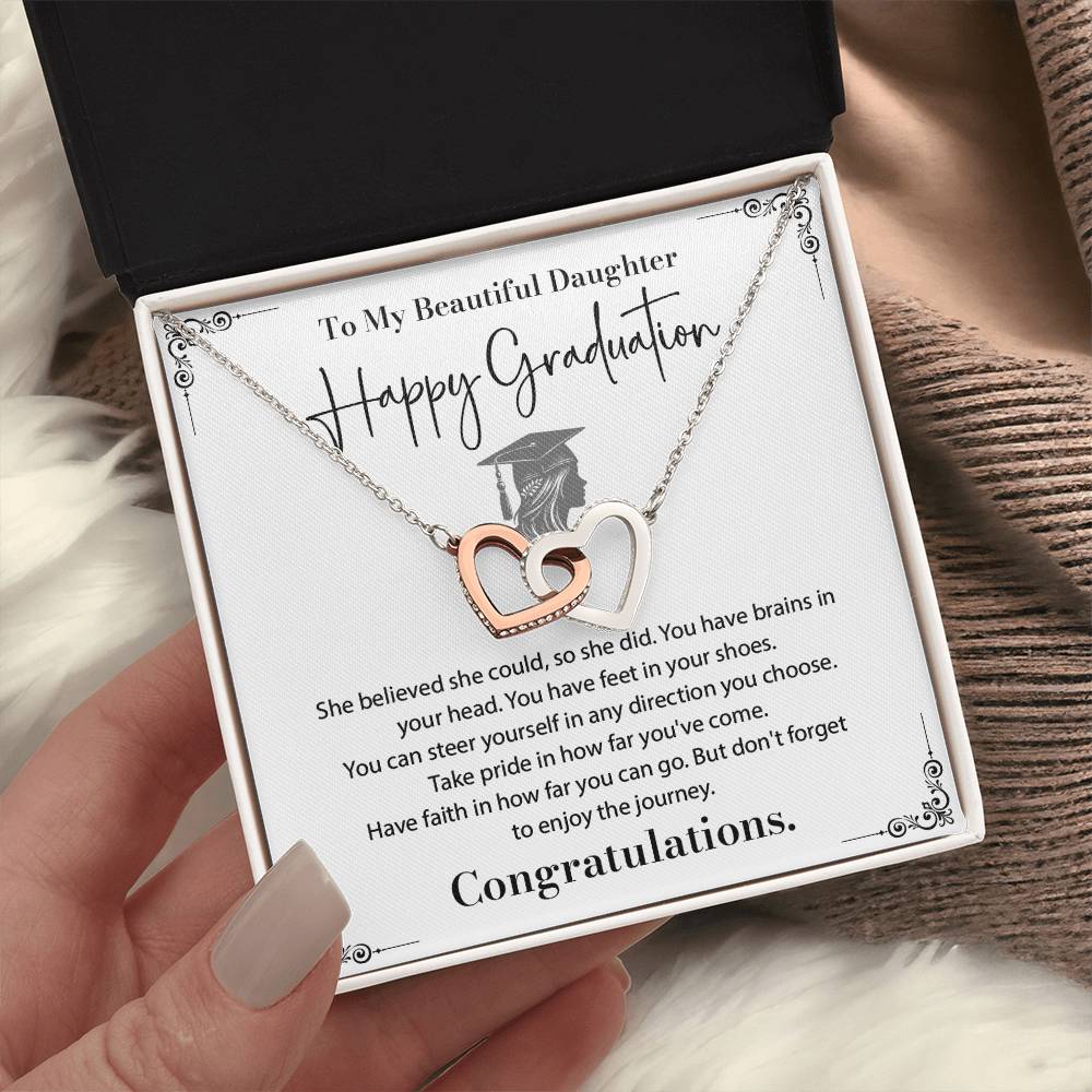 To My Daughter Graduation Necklace Gift