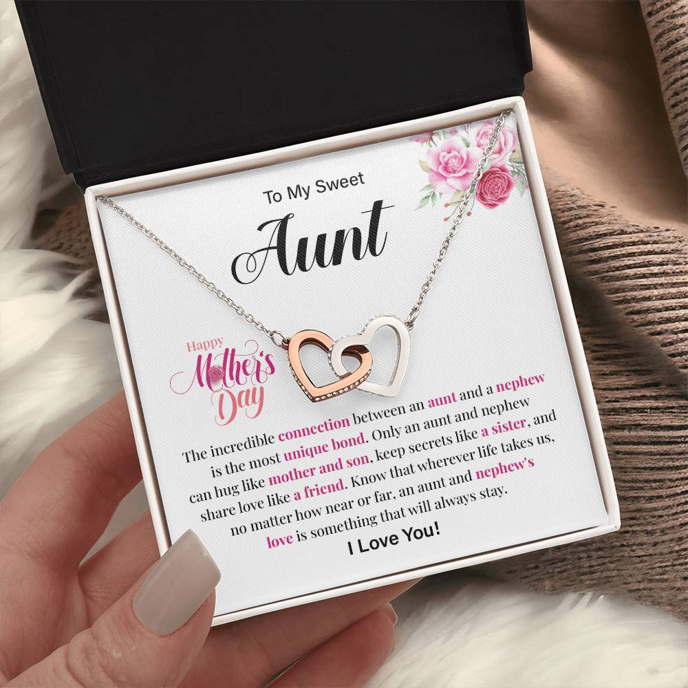 Mother’s Day Gift for Aunt from Nephew – Hearts Necklace