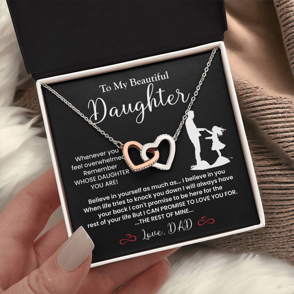 Daughter Gift from Dad – Love & Strength Necklace Message