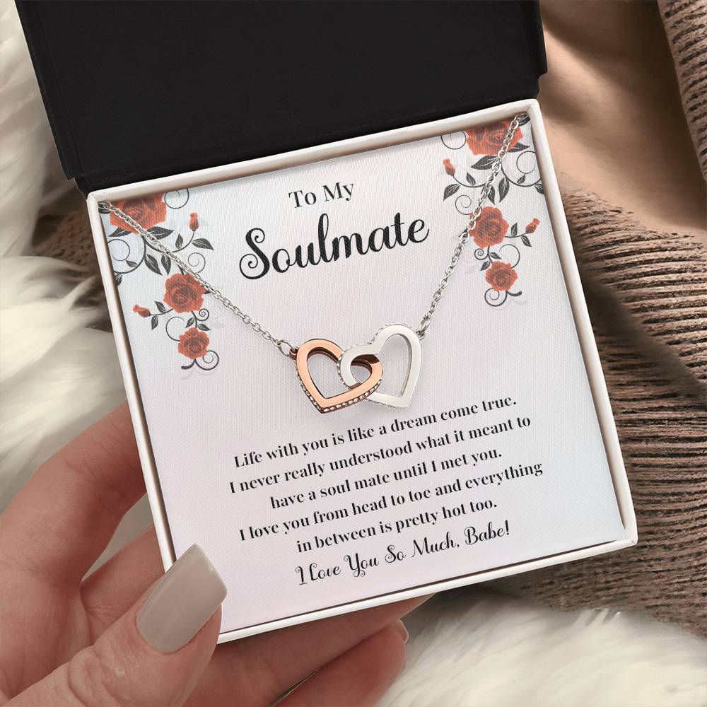 Soulmate Necklace Gift for Her with Jewelry Box