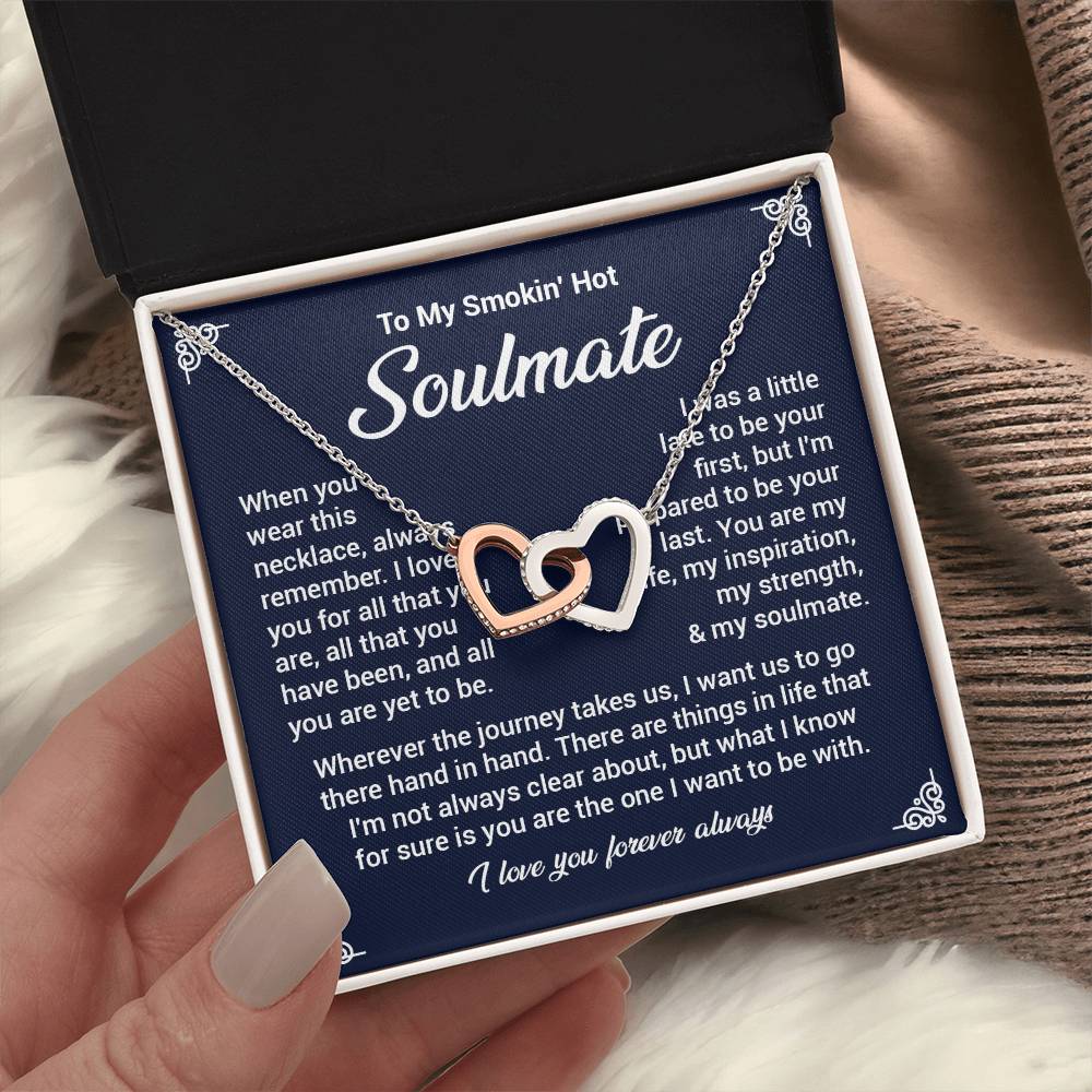 Funny Soulmate Necklace Gift for Her with Gift Box