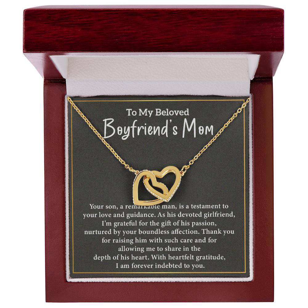 To My Beloved Boyfriend's Mom Heartfelt Message Necklace For Mom Necklace For Boyfriend’s Family Bond Mother-son Bond Necklace Beloved Boyfriend’s Mom Necklace Gift Gift For Boyfriend’s Mom Unique Gift For Boyfriend’s Mom
