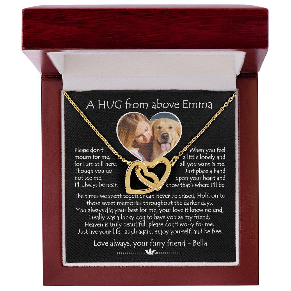 A Hug From Above Emma - Heartwarming Message Card From Your Beloved Furry Friend Bella
