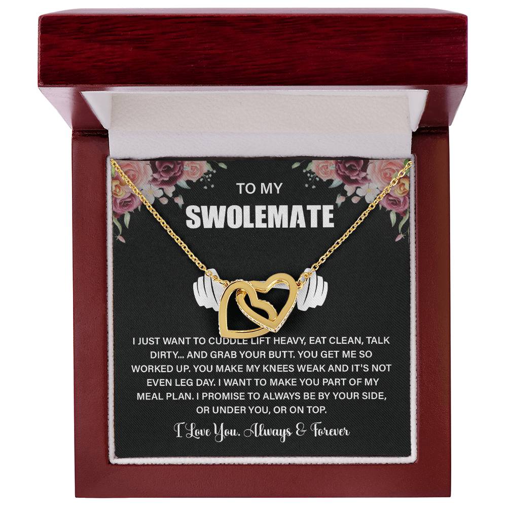 Funny Swolemate Necklace Gift with Message Card