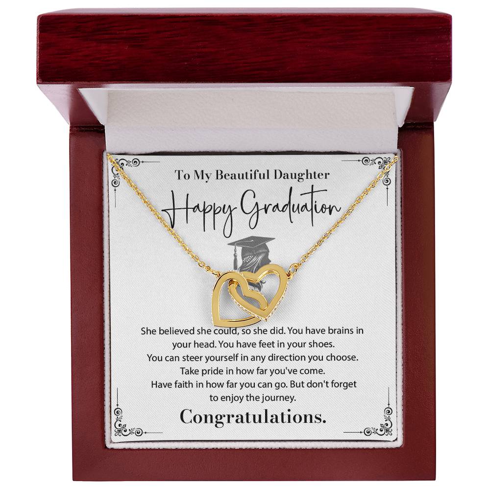 To My Daughter Graduation Necklace Gift