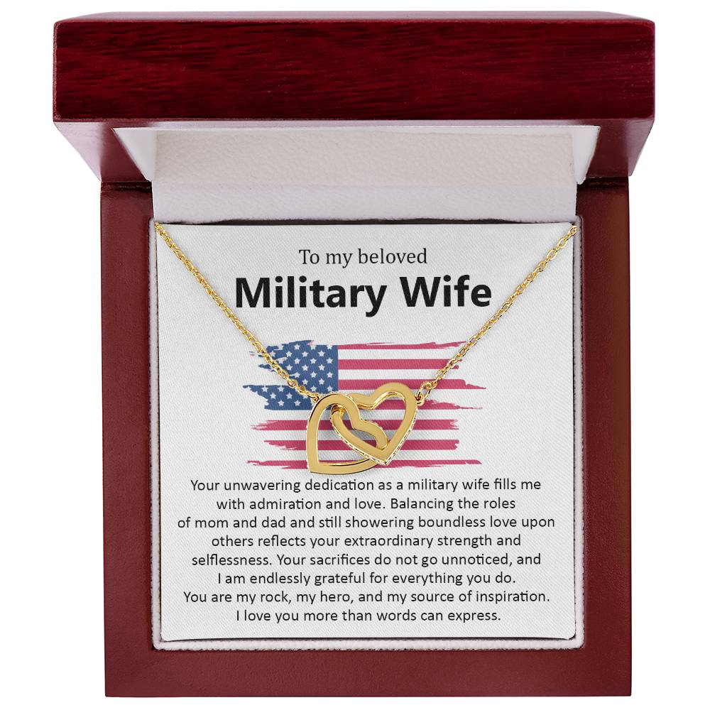 Military Wife Appreciation Gift with Message Card