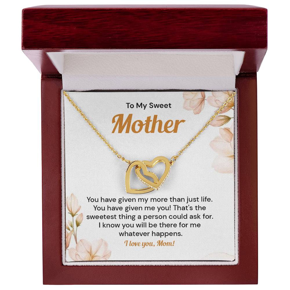 Mom Heart Necklace Gift from Daughter with Gift Box
