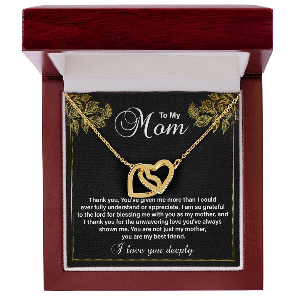 Christian Mom Necklace Gift from Son with Heartfelt Message Card