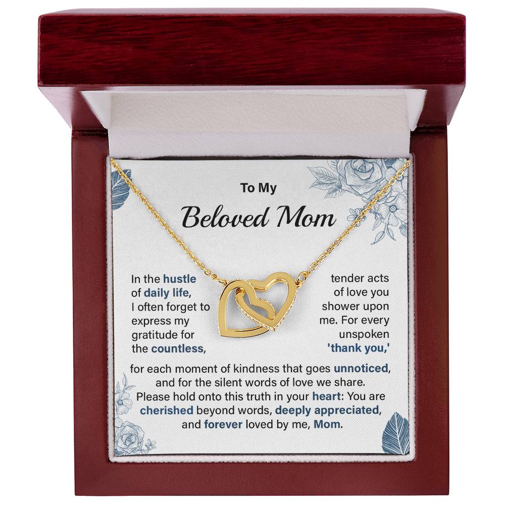 Beloved Mom Necklace Gift from Daughter or Son