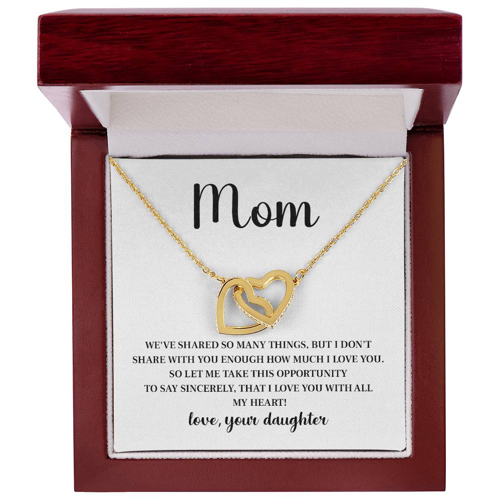 Necklace for Mom from Daughter with Sentimental Message Card