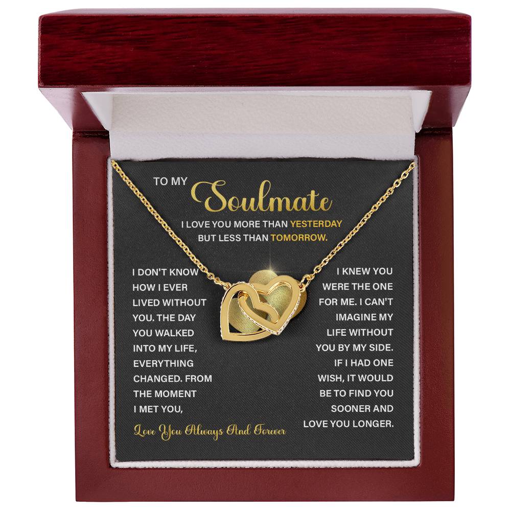 Soulmate Necklace For Women With Message Card And Gift Box