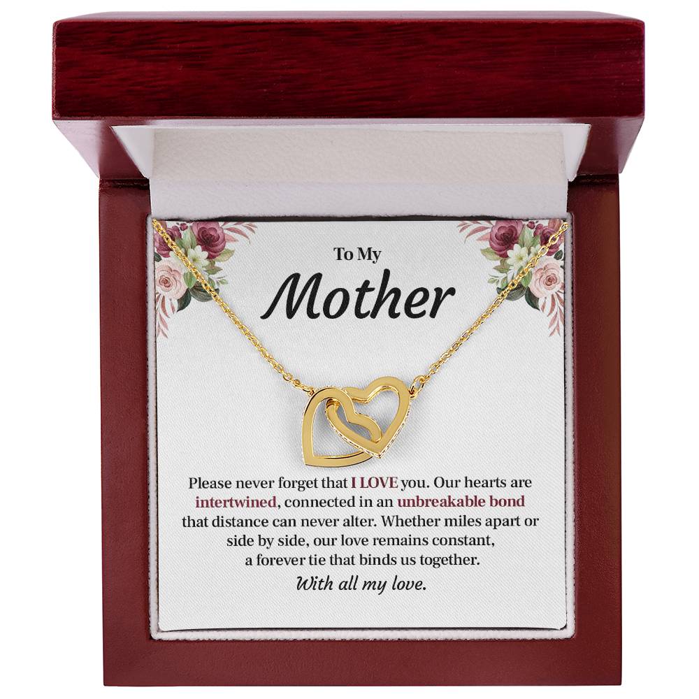 To My Mom Necklace Gift with Heartfelt Message
