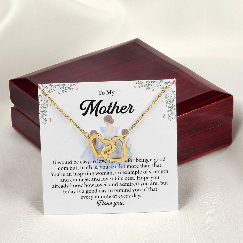 Inspirational Mom Necklace Gift with Message Card Box
