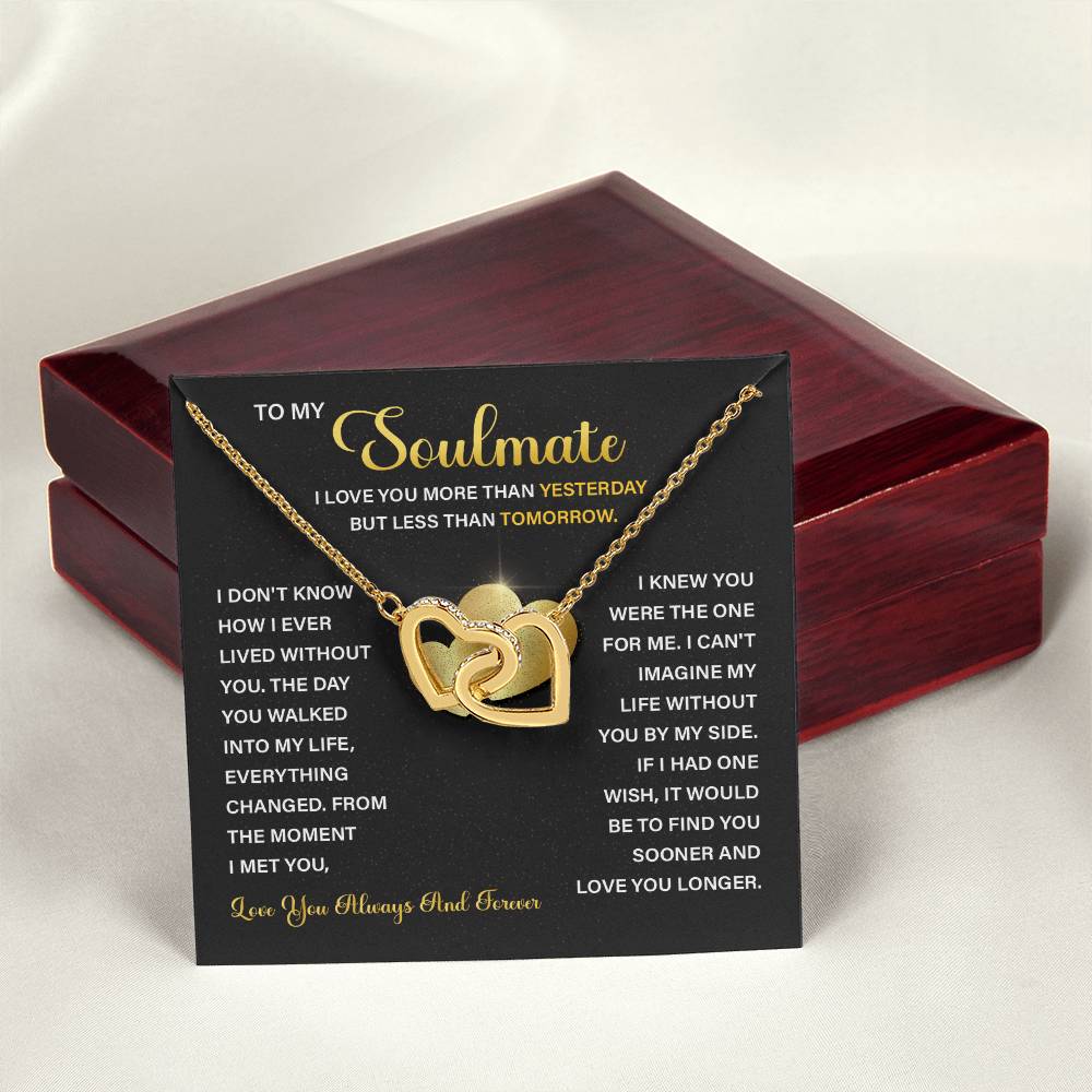 Soulmate Necklace For Women With Message Card And Gift Box