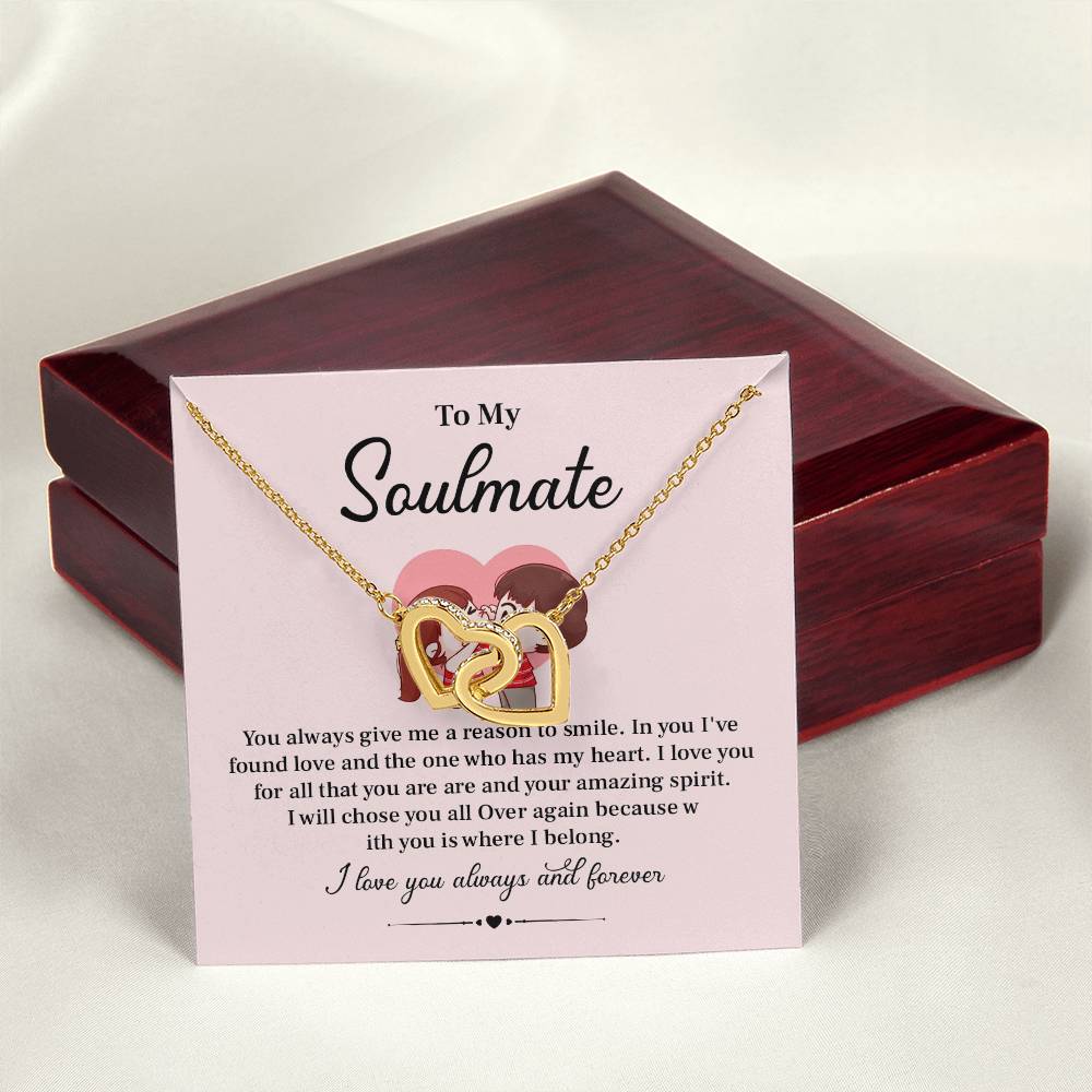 Soulmate Necklace Gift for Her – with Gift Box