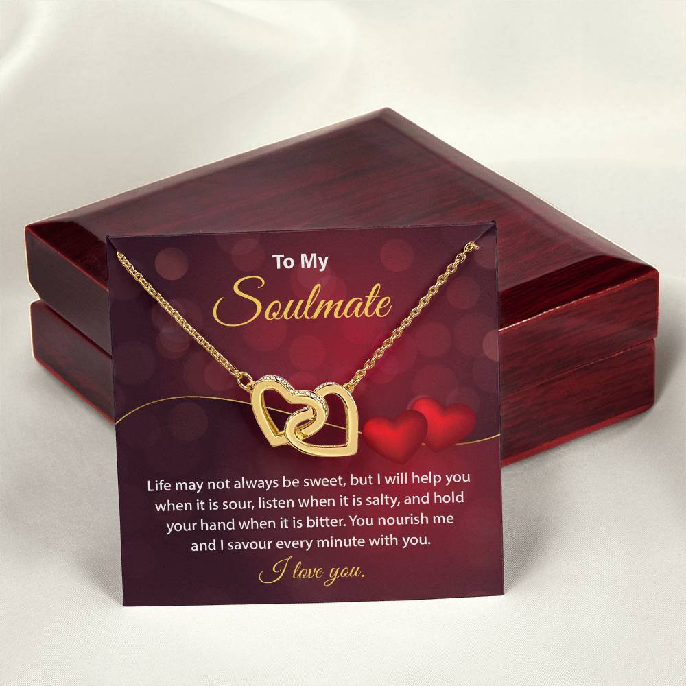 Soulmate Necklace Gift for Her – Message Card & Box