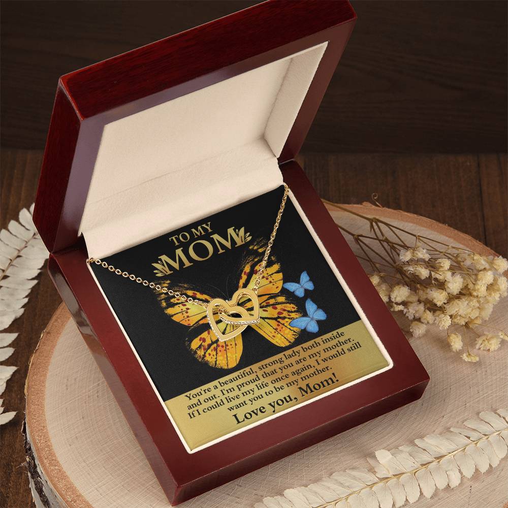 To My Mom Butterfly Necklace Gift – Loving Message from Daughter or Son