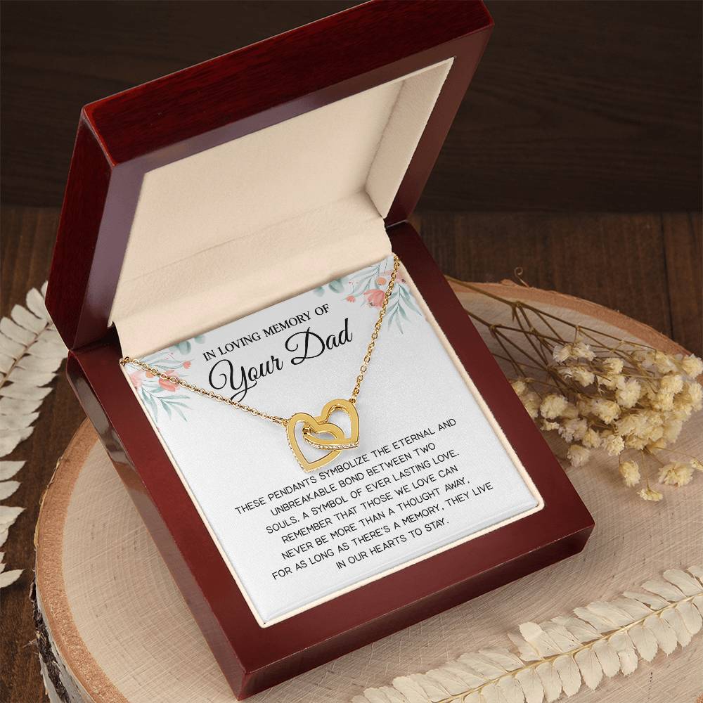 Memorial Necklace for Dad Eternal Bond Tribute Gift