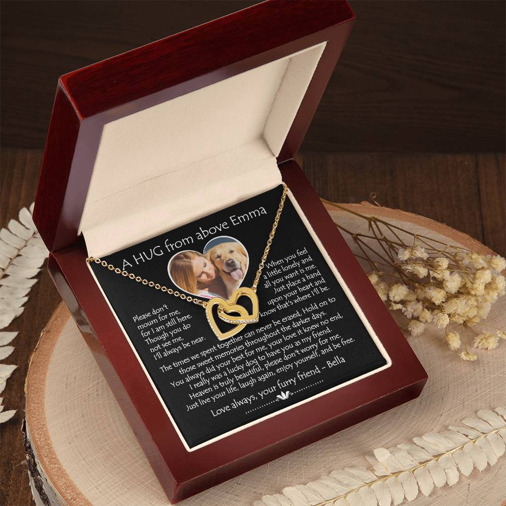 A Hug From Above Emma - Heartwarming Message Card From Your Beloved Furry Friend Bella