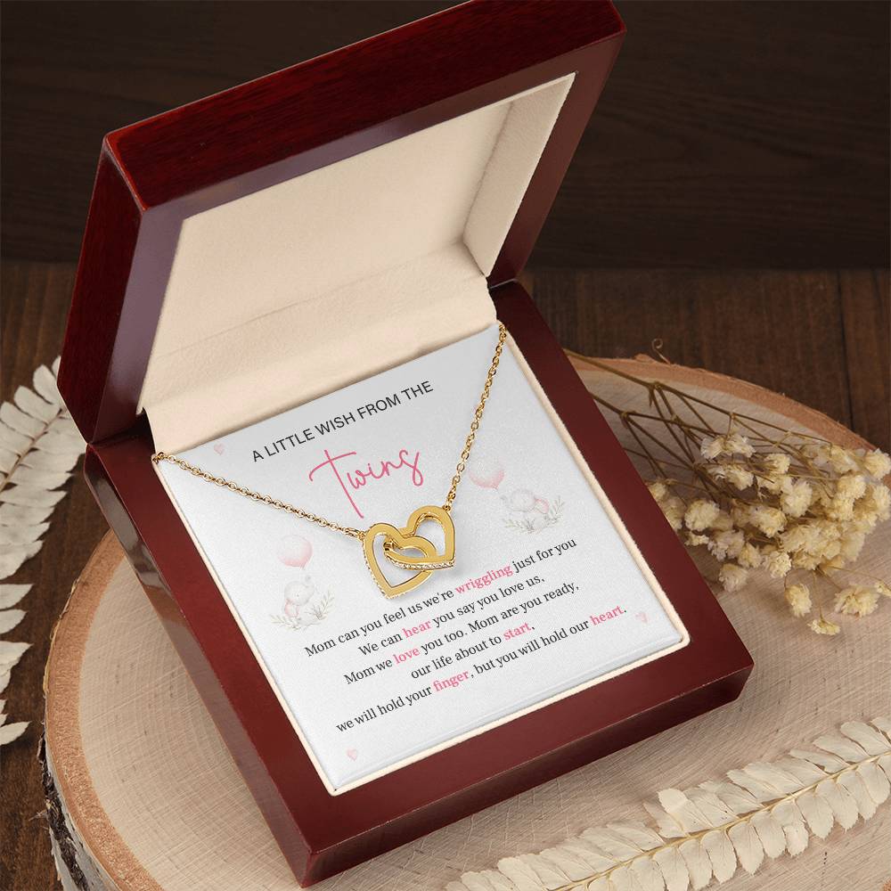 Twin Mom Necklace Gift from Unborn Babies – Sentimental Message Jewelry