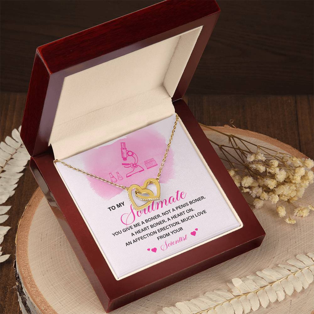 Funny Soulmate Necklace Gift from Scientist – Gift Box