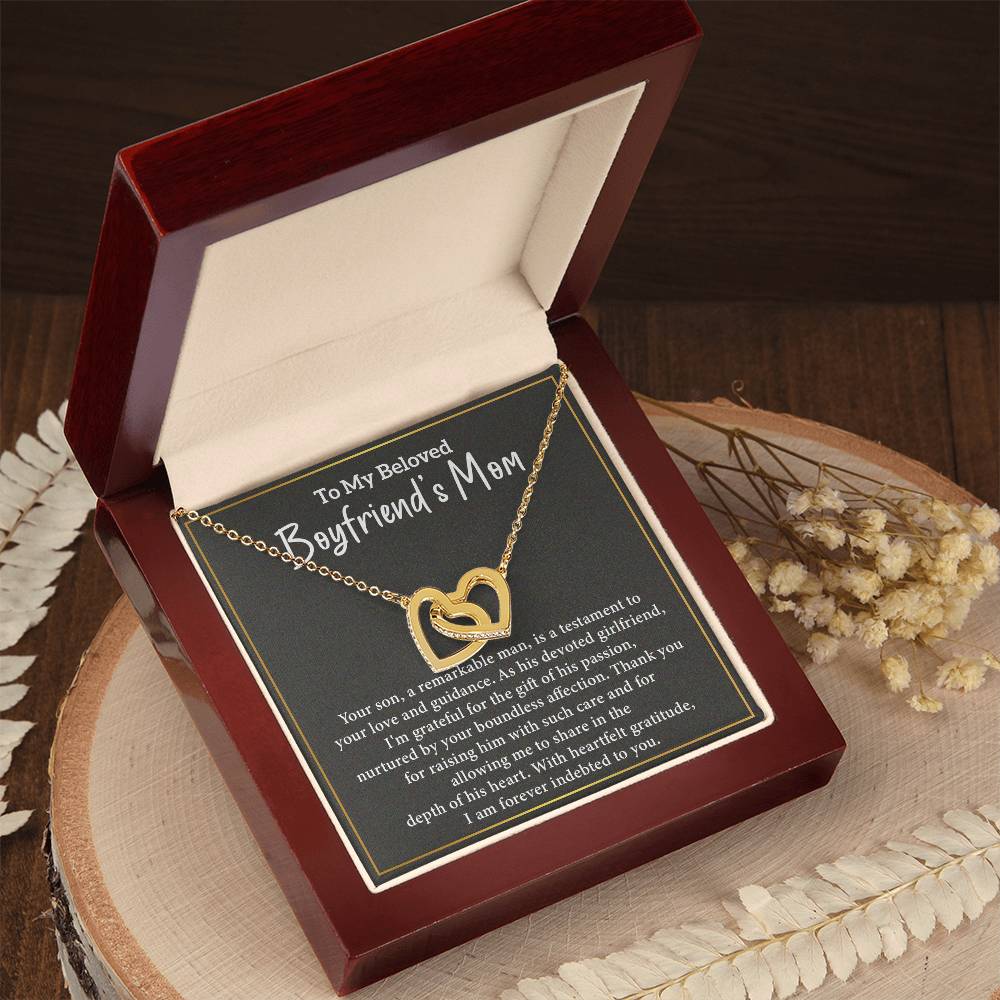 To My Beloved Boyfriend's Mom Heartfelt Message Necklace For Mom Necklace For Boyfriend’s Family Bond Mother-son Bond Necklace Beloved Boyfriend’s Mom Necklace Gift Gift For Boyfriend’s Mom Unique Gift For Boyfriend’s Mom