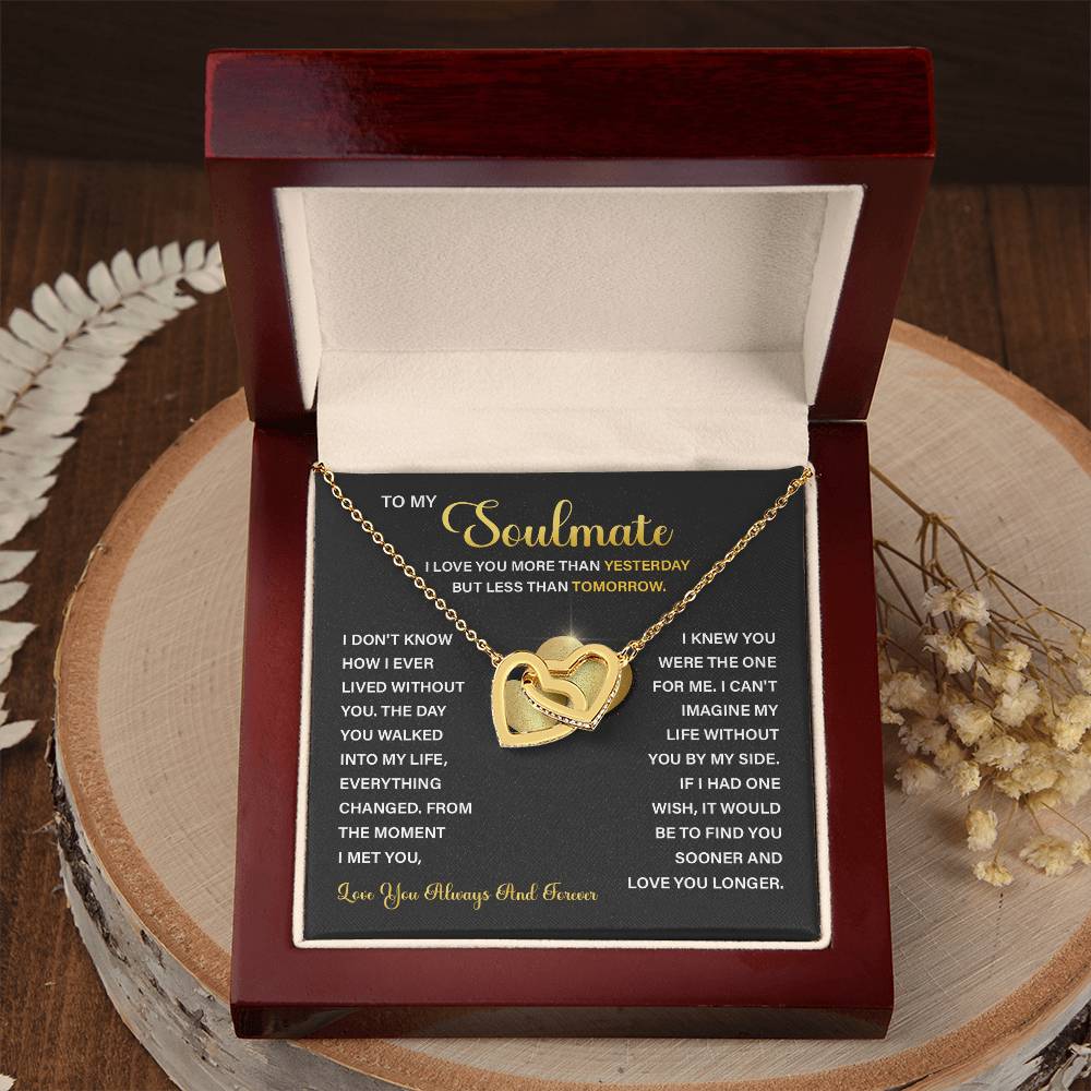 Soulmate Necklace For Women With Message Card And Gift Box