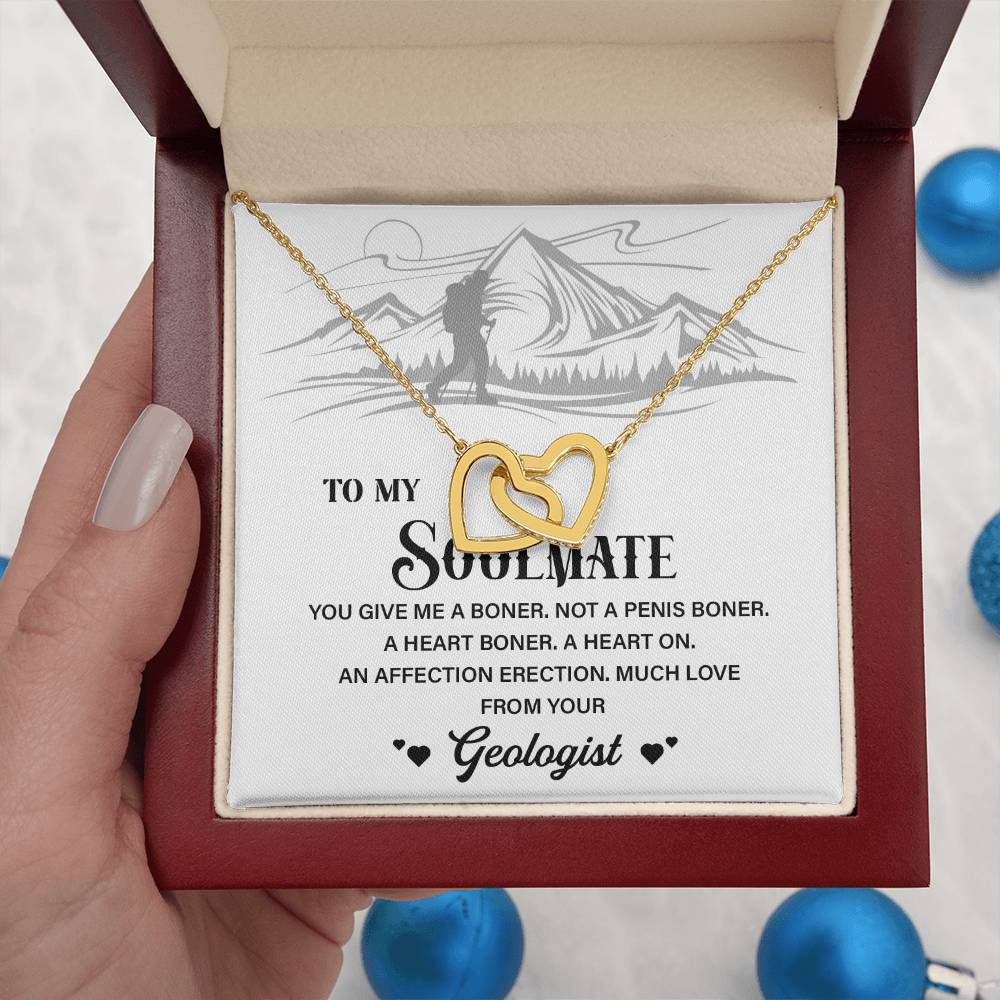 Funny Soulmate Necklace from Geologist Gift Box