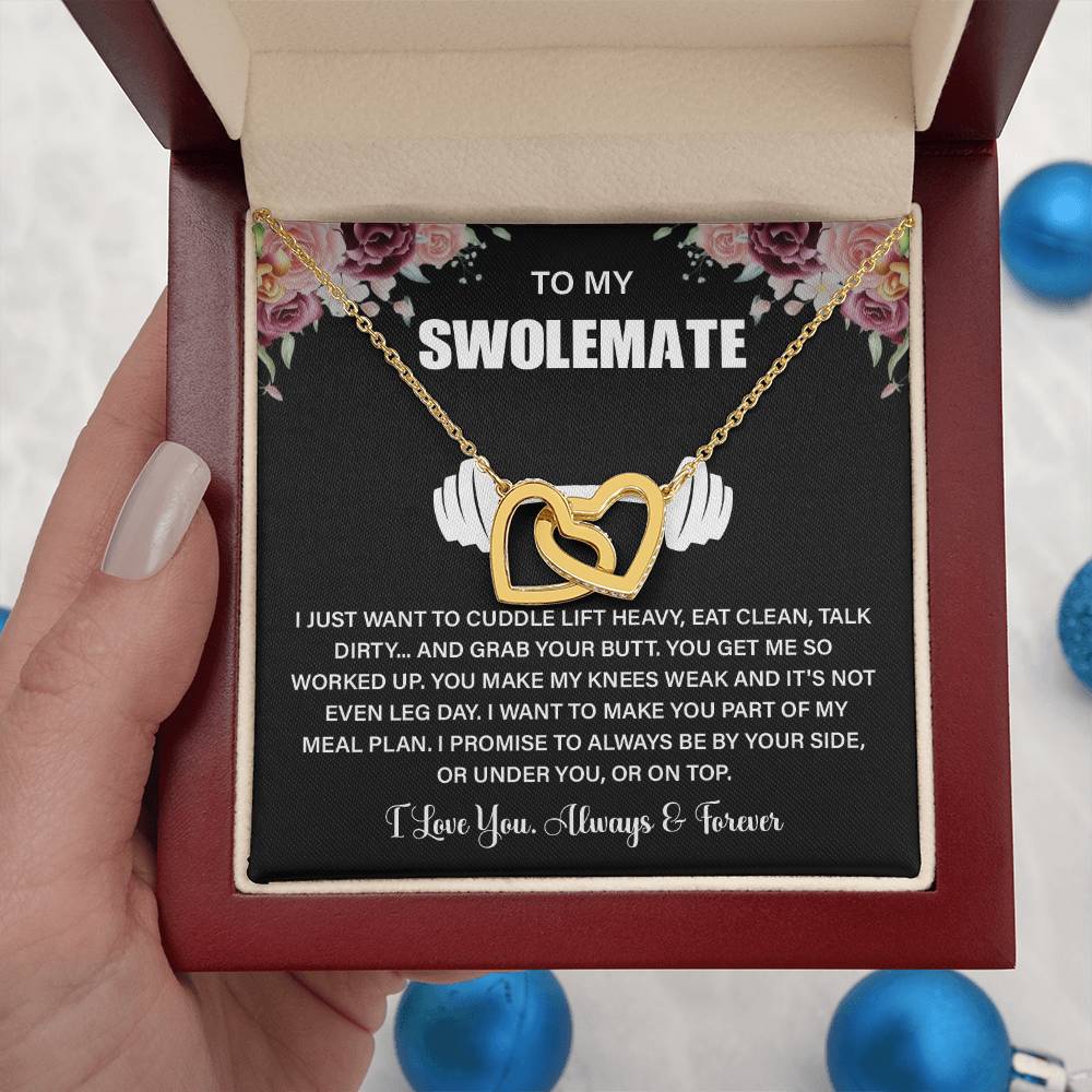 Funny Swolemate Necklace Gift with Message Card