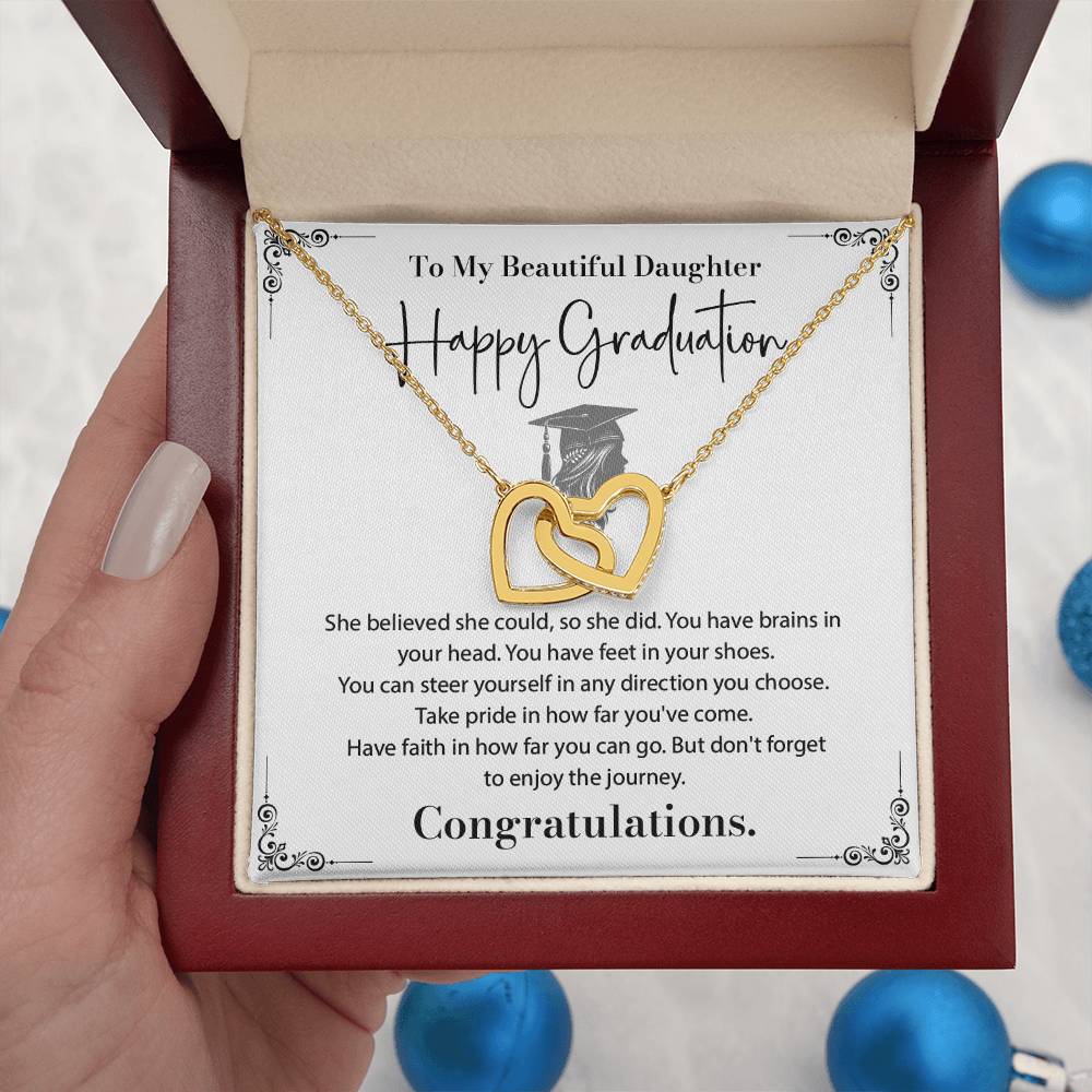 To My Daughter Graduation Necklace Gift