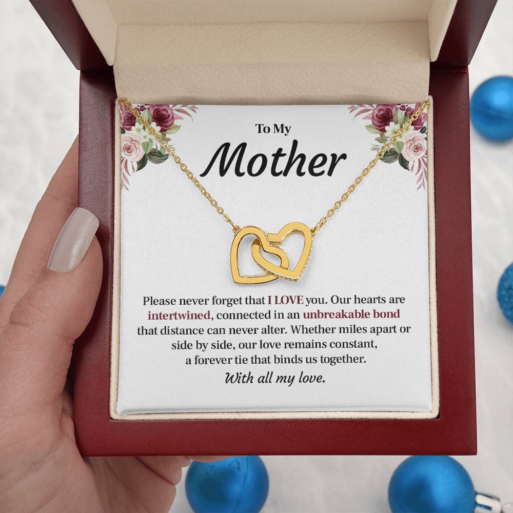 To My Mom Necklace Gift with Heartfelt Message