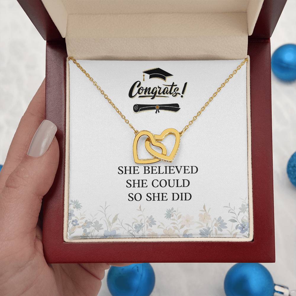 Graduation Necklace Gift – She Believed She Could