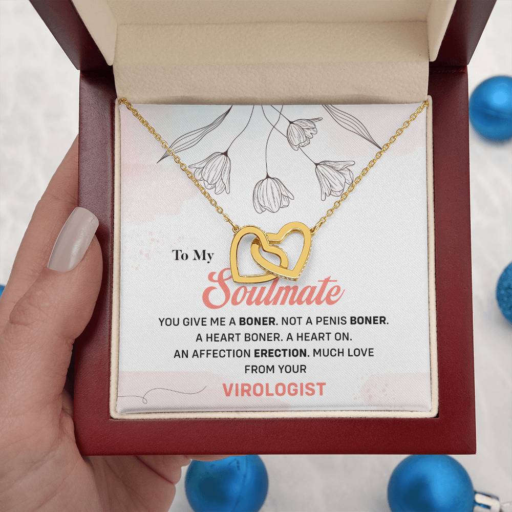 Virologist to Soulmate Funny Necklace Gift