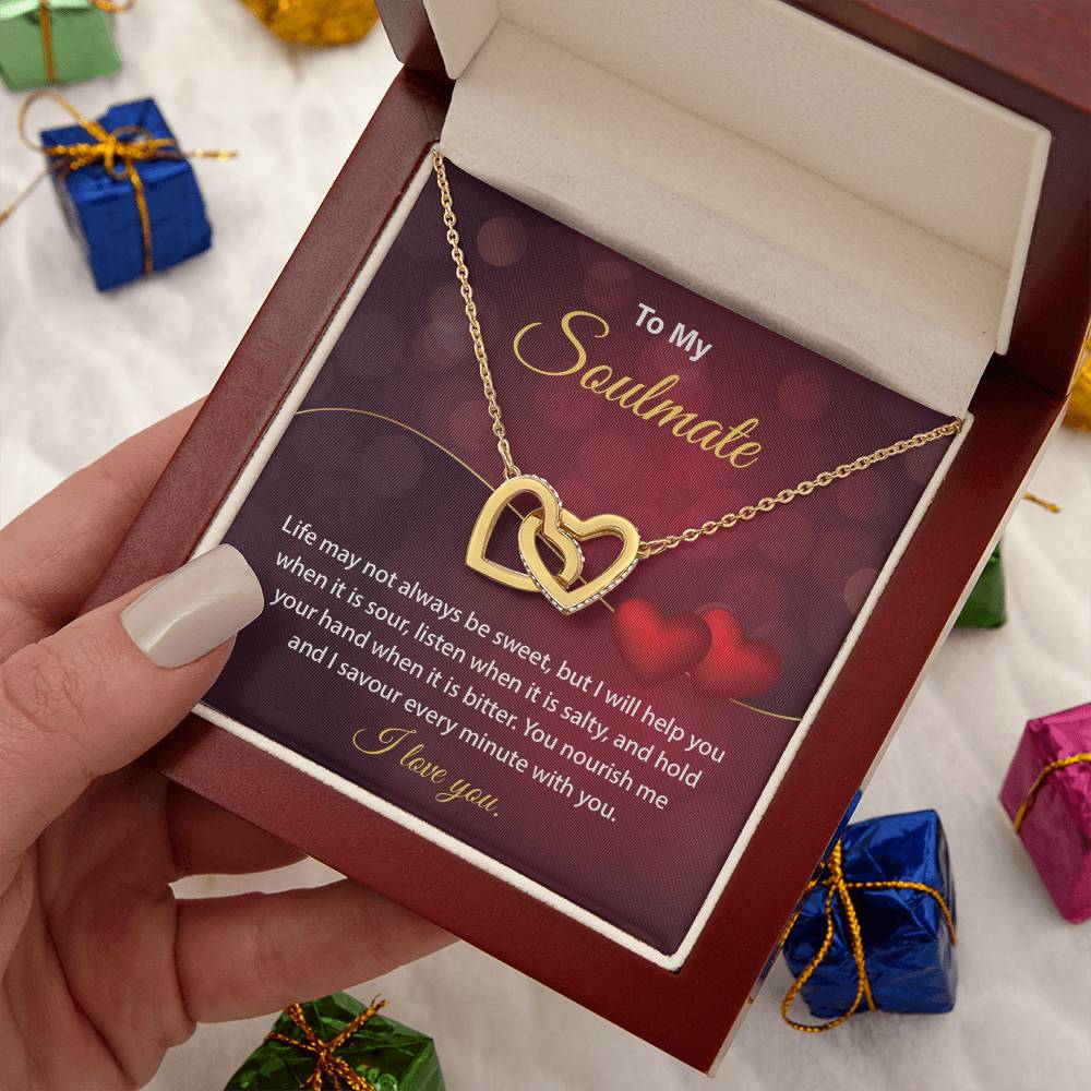 Soulmate Necklace Gift for Her – Message Card & Box