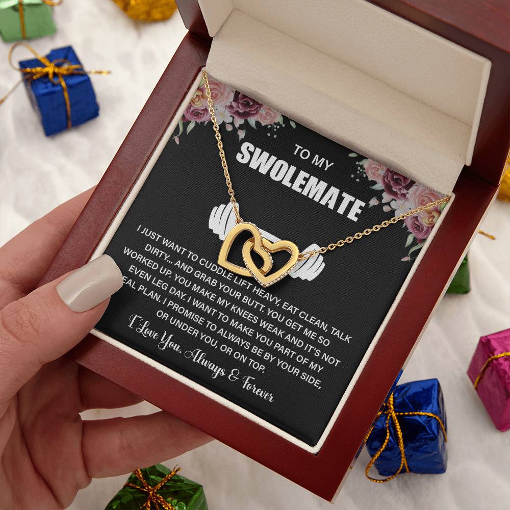 Funny Swolemate Necklace Gift with Message Card