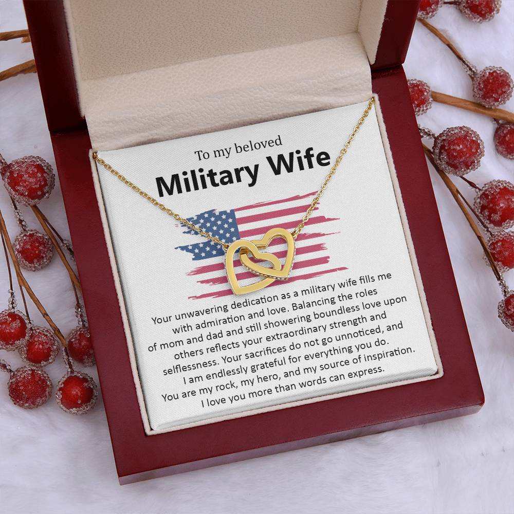 Military Wife Appreciation Gift with Message Card