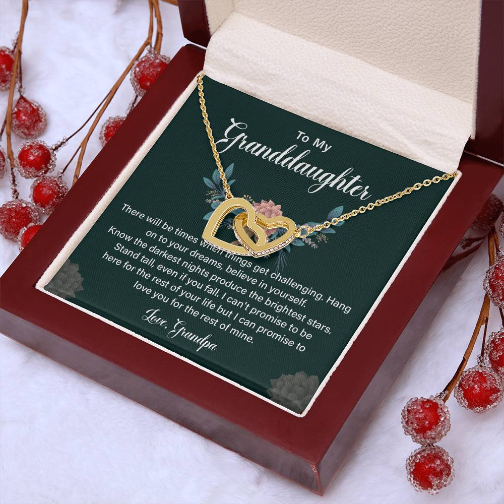 Granddaughter Necklace from Grandpa With Gift Box